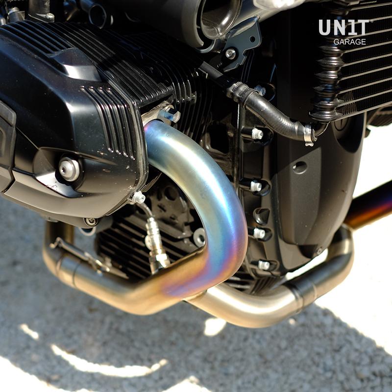 BMW R nineT 1200 Scrambler [2016-2023] - Abgaskrümmer ohne Katalysator in Titan mit sichtbarer Schweißung (EURO 3, EURO 4)