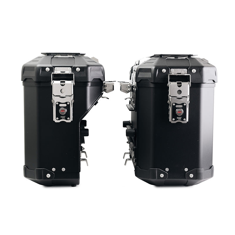 BMW R nineT 1200 Roadster [2014-2023] - Atlas Aluminium-Taschenpaar 39L+32L + Atlas Aluminium Taschenrahmen