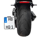 harley davidson fxsbse [HEINZ BIKES] – Support de plaque d'immatriculation latéral avec éclairage de plaque d'immatriculation-1