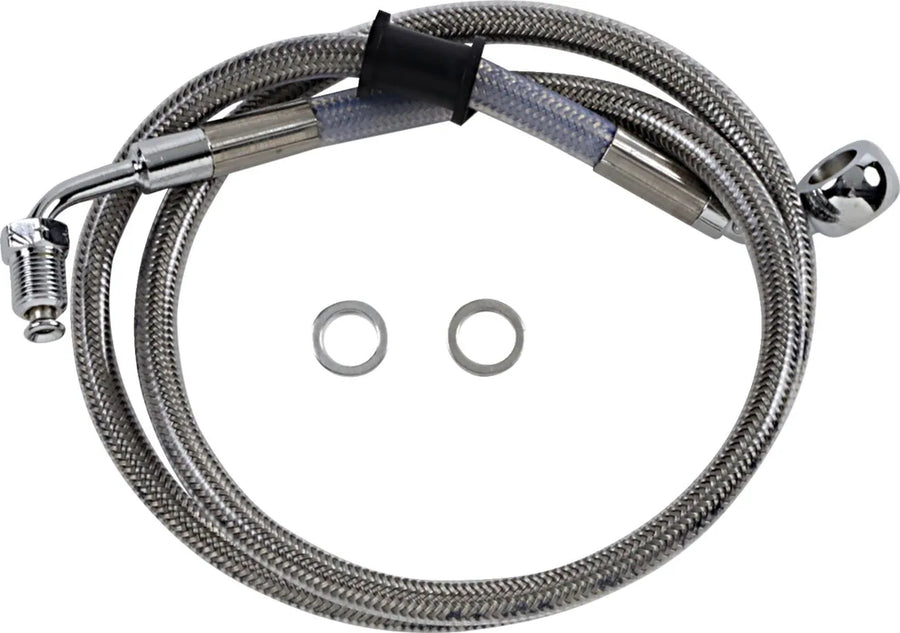 harley davidson flfb [DRAG SPECIALTIES] – Extended stainless steel brake line