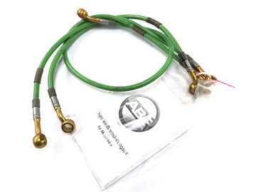 Kawasaki Z 1000 ZRT00A [2006] - Brake lines steel braided green front and rear with ABE