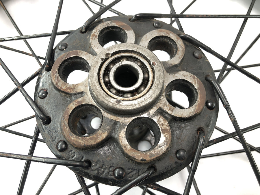 DKW NZ 250 [1938] - Roue arrière avec rayons et moyeu