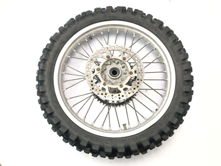 Yamaha YZ 426 F [2000] - Hinterrad Rad Felge hinten Speichenreifen mit Bremsscheibe und Kettenrad