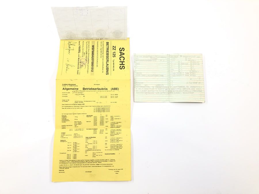Sachs ZX 125 [2000] - cadre avec papiers