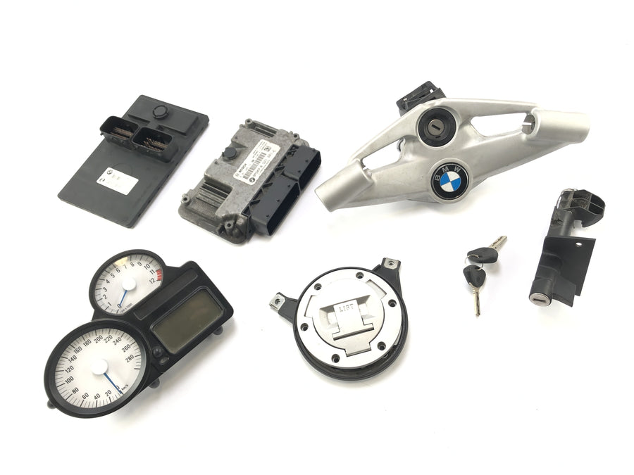 BMW K 1300 R K12S [2014] - Ensemble de serrures compteur de vitesse serrure de réservoir serrure d'allumage CDI pont de fourche supérieur