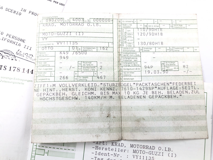 Moto Guzzi California III VY Integrale [1990] - Rahmen mit Papieren