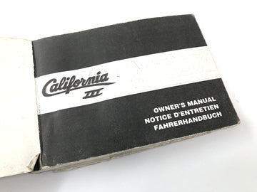 Moto Guzzi California III VY Integrale [1990] - Manuel d'utilisation Manuel