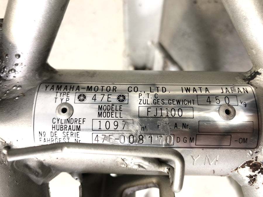 Yamaha FJ 1100 47E [1985] - Cadre avec papiers