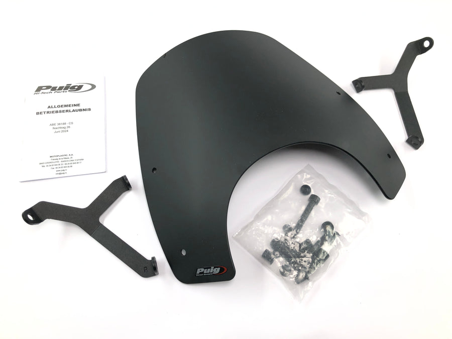 Kawasaki W 230 [2025] - Windshield black fairing with add-on material