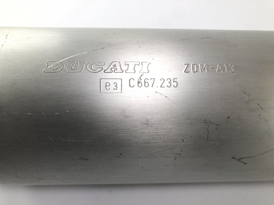 Ducati Monster M600 [1995] - exhaust end silencer silencer on the right with signs of wear