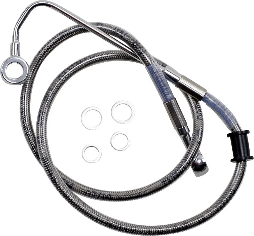 harley davidson fxsb [DRAG SPECIALTIES] - Conduite de frein rallongée en acier inoxydable
