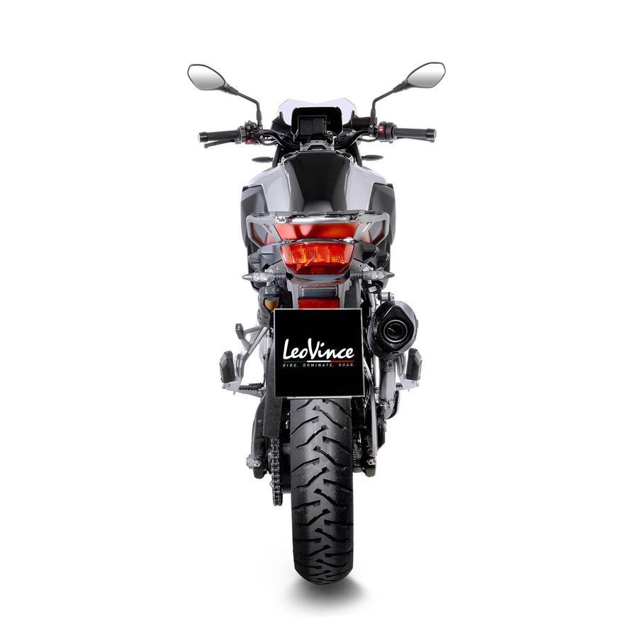 bmw f 750 gs [LEOVINCE] – Silencieux arrière Nero - acier inoxydable