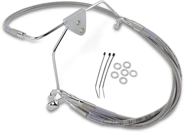 Harley Davidson Flhtcui [DRAG SPECIALTIES] – Edelstahl-Bremsleitungs-Kit, verlängert