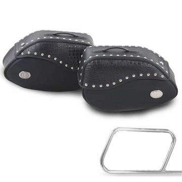 Sacoche moto [Hepco & Becker] - sacoches ivoire noir - support de sacoche tube